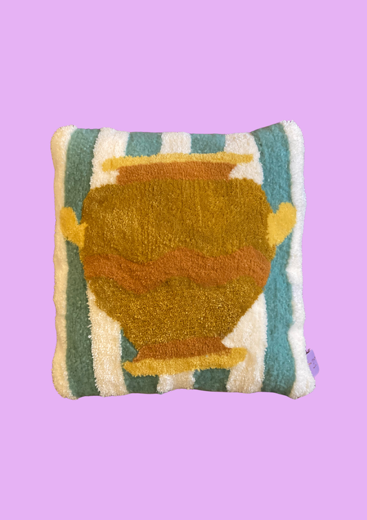 Stamnos cushion yellow