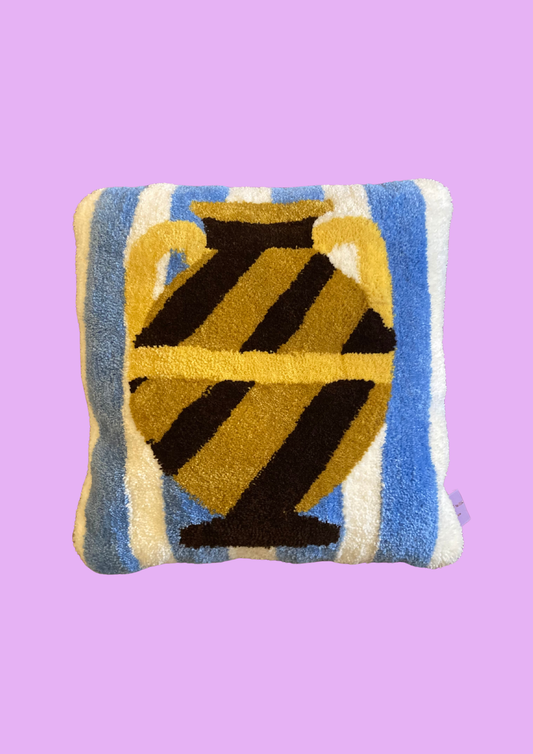 Amphora cushion brown yellow